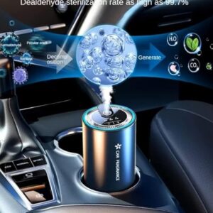 Smart Car Fragrance Diffuser With LED Ambient Light &amp, Auto Scent Control, Silent Operation, And Effortless Convenience