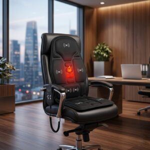 Massage Seat Topper, Adjustable Full Body, & Neck Massager, Back Massager Deep Tissue Kneading, Massage at Home, Office, Car and More
