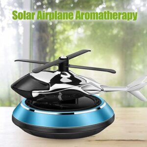 Solar Car Fragrance,  Car Air Fresheners with long-lasting Fragrance Bottle Solar Energy Rotating Aromatherapy Diffuser, Helicopter Car Air Freshner Al Alloy Solar Powered Rotating Helicopter Diffuser Multicolor.
