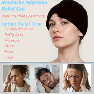 Migraine Relief Cap, Stretchable Cold & Hot for Tension, Stress, Fever, Fatigue Relief, Stress, Premium Hot and Cold Thermax Technology Multcolor