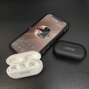 Bone Conduction Headphones, Ambie Sound Earcuffs Earring Wireless Bluetooth Earbuds.