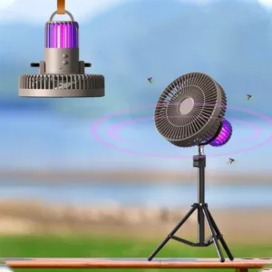 Rechargeable Mosquito Killer Fan with Lighting & Tripod Stand, 3-in-1 Portable Fan And Mosquito Killer, Mosquito Killer Fan with Lighting & Tripod Stand