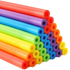 6pcs Multicolor Hollow Sponge Tubes - Color-Mixing Hollow Tubes Suitable for Fitness Training, Wedding & Decorations, Gym Equipment, Birthday Crafts, Hollow Rods for, Training Accessories for Home School Use